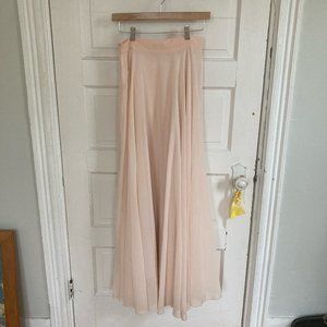 Lucy Paris Peachy Blush Pink Maxi Skirt Size S